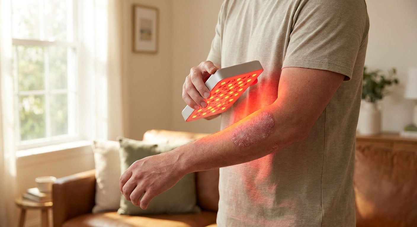 Red light therapy for psoriasis flare-ups