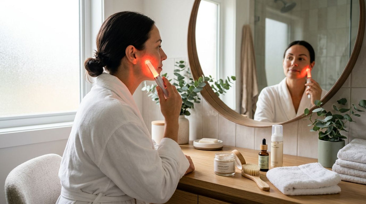 How to time red light therapy around exfoliation days