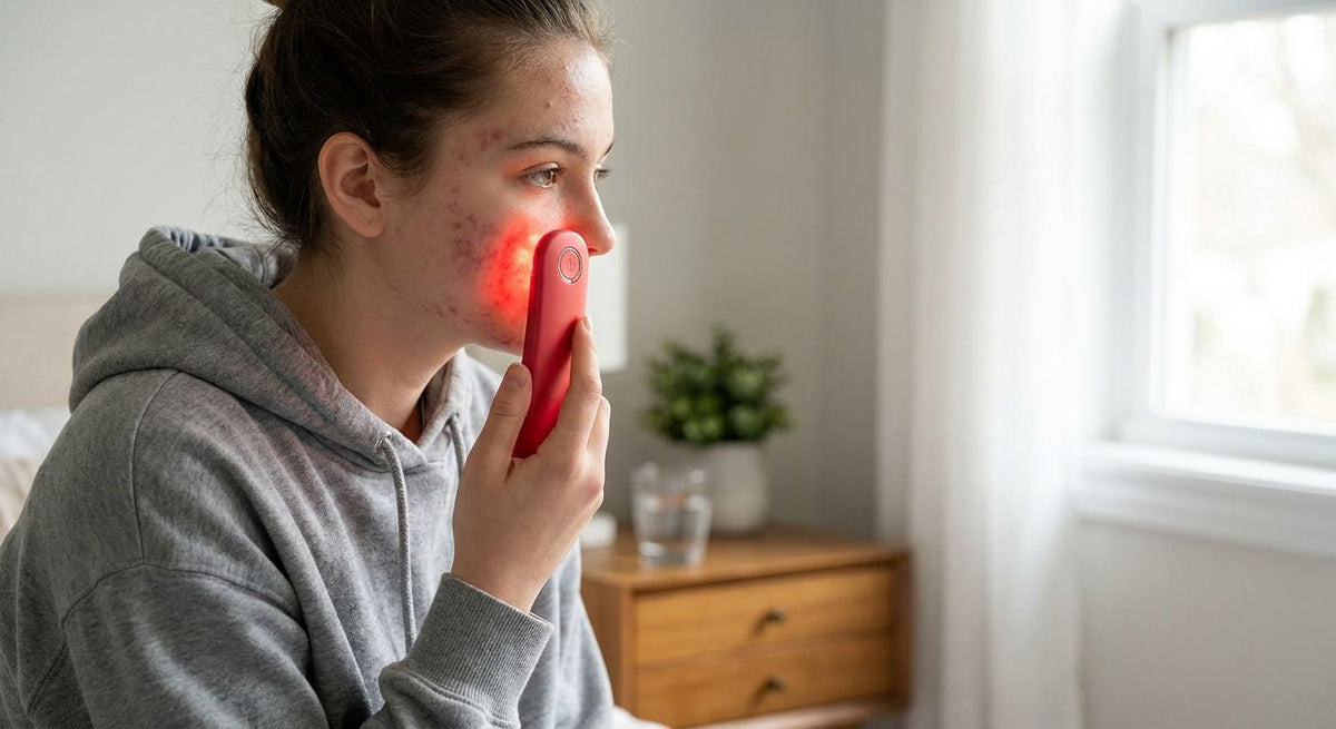 Red light therapy for teenage acne-prone skin