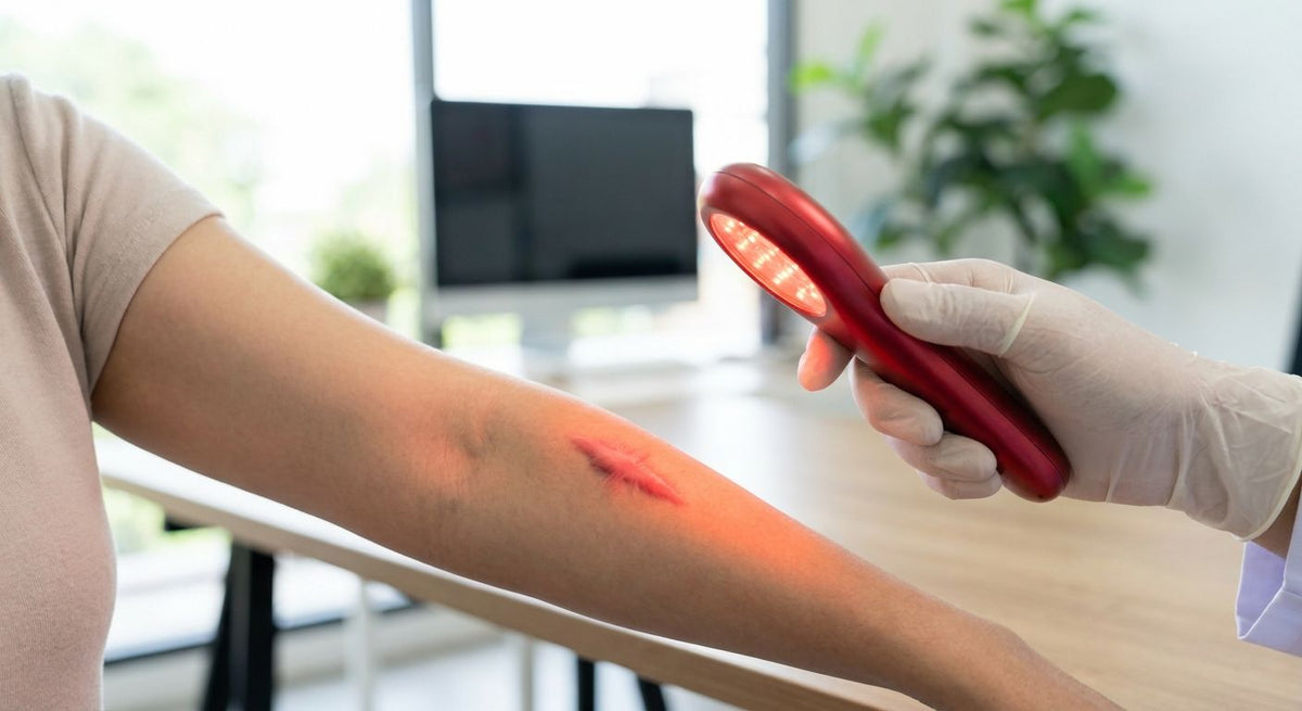 Red light therapy for keloid scars