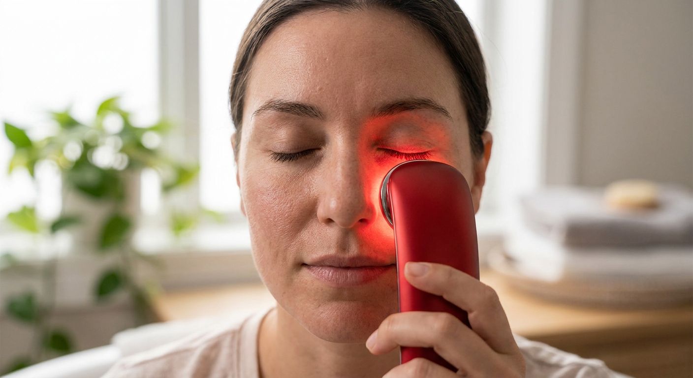 Red light therapy for under-eye bags