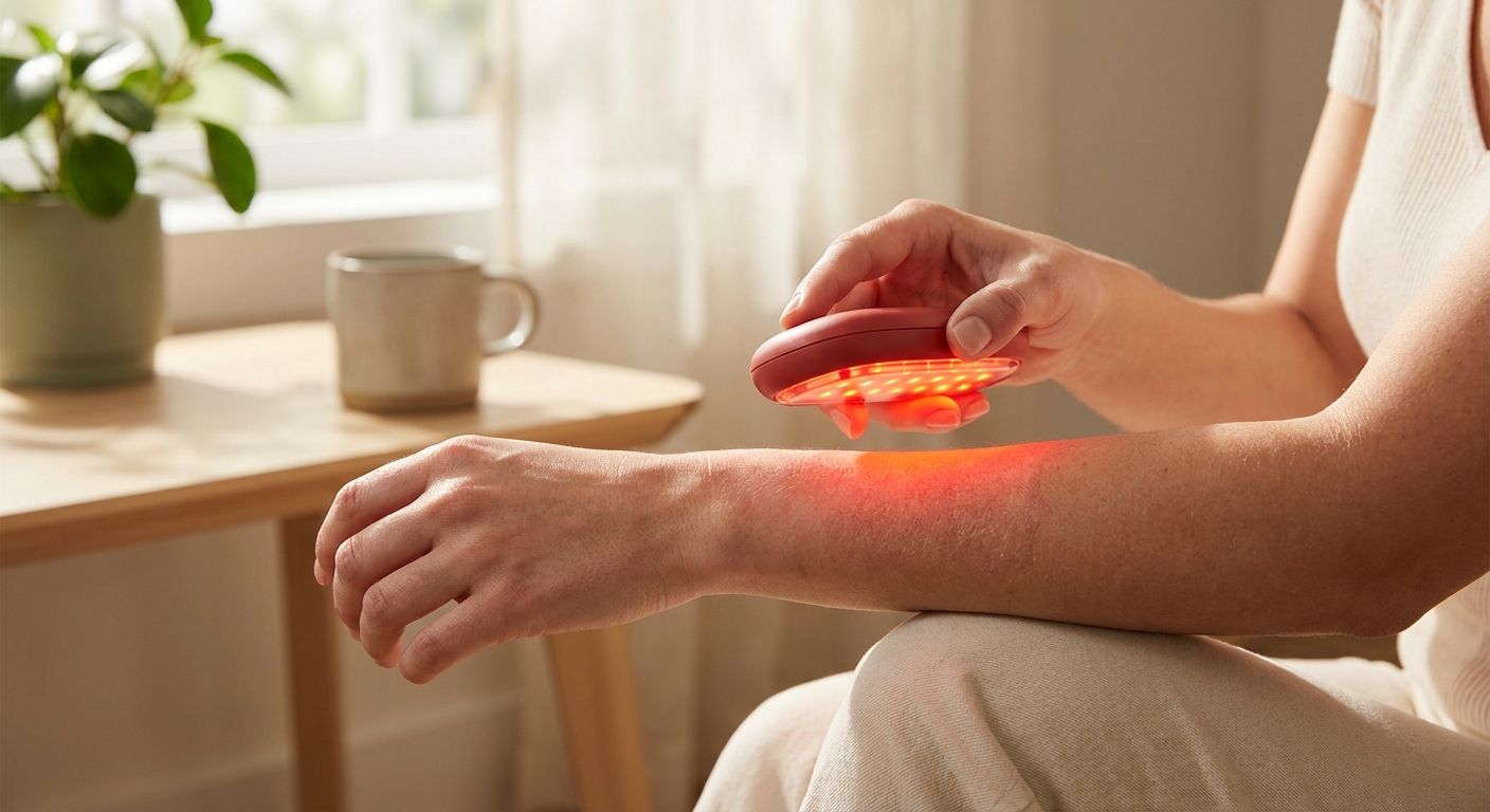 Red light therapy for eczema-prone skin