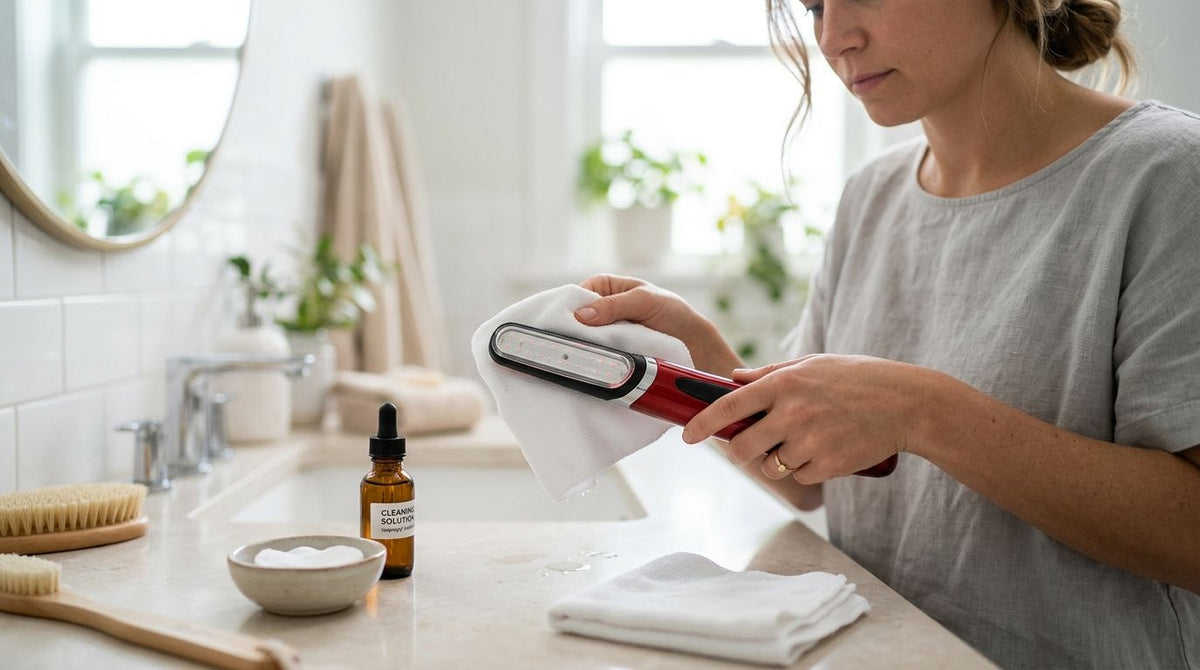 How to clean a red light therapy wand