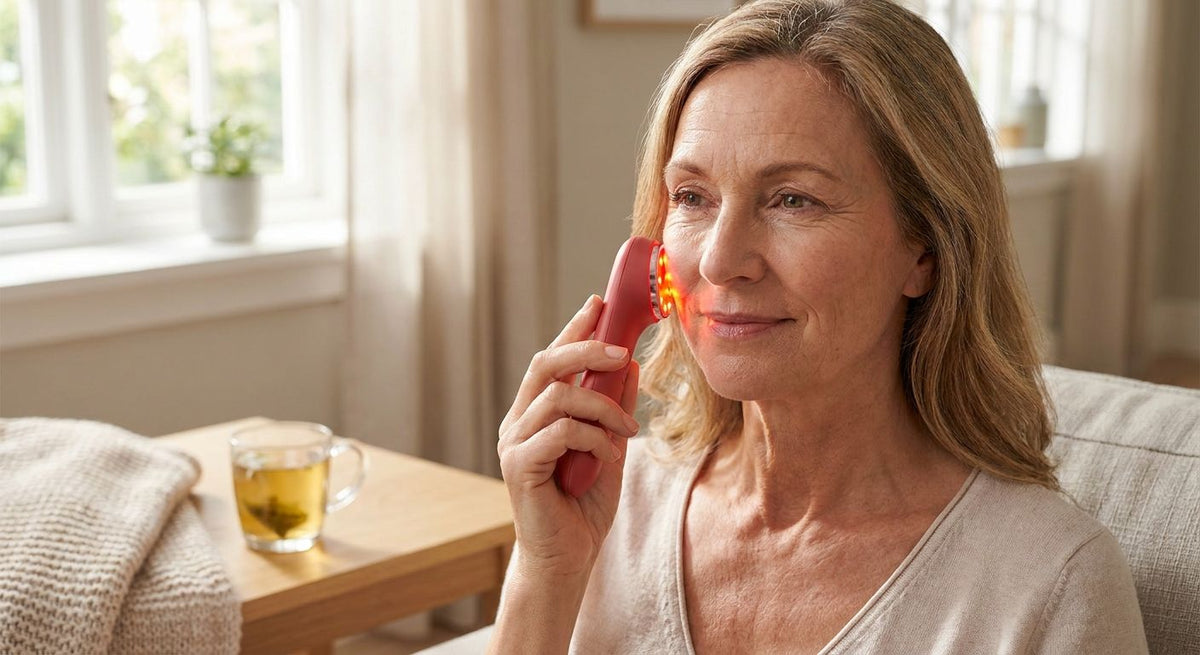 Red light therapy for menopause-related skin changes