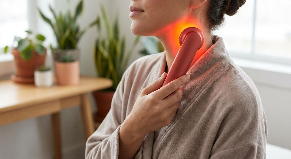 How to use a red light therapy wand for lymphatic drainage