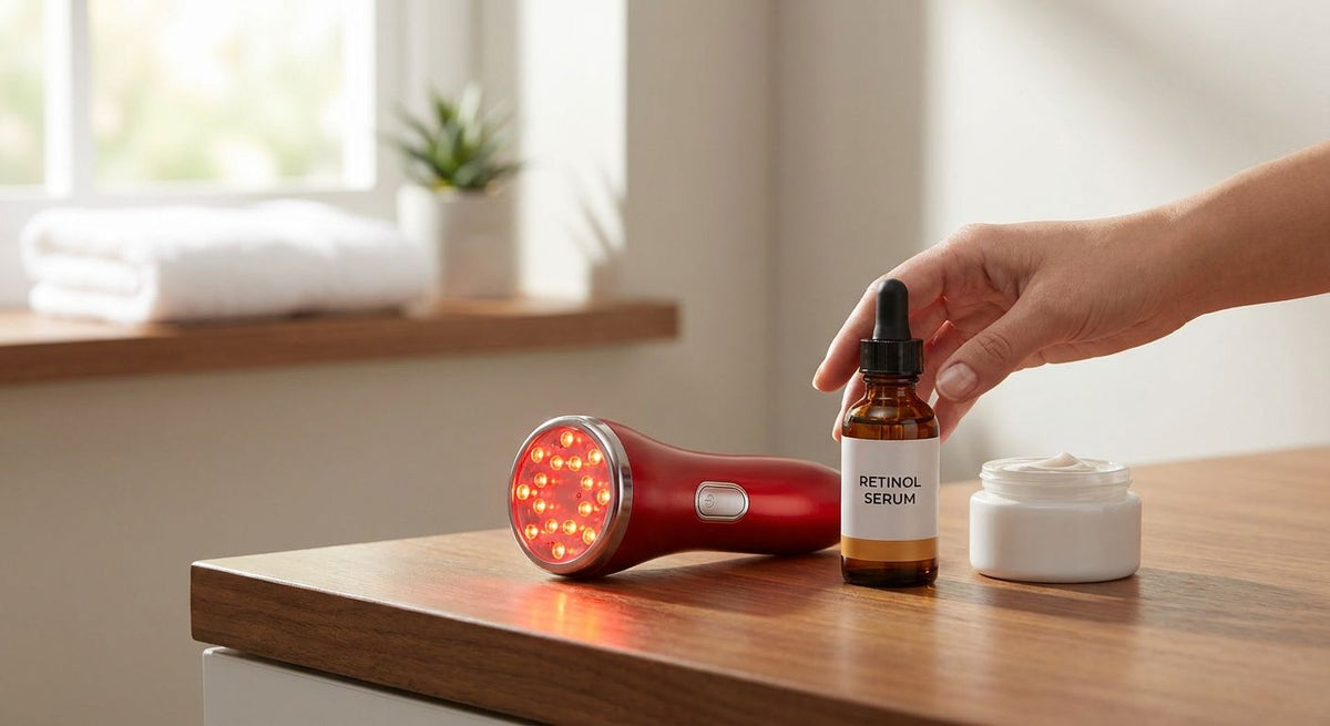 How to use red light therapy with retinol