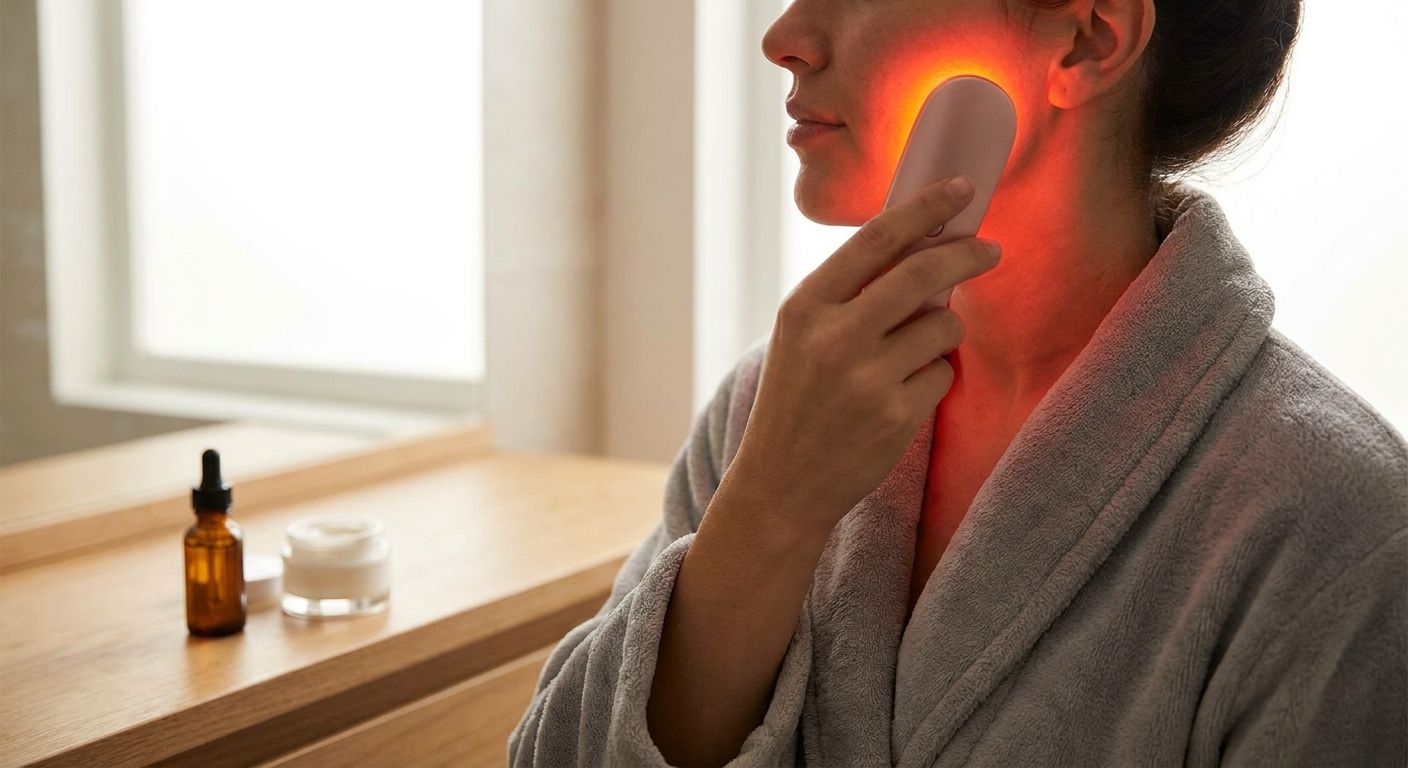 Red light therapy for acne scars