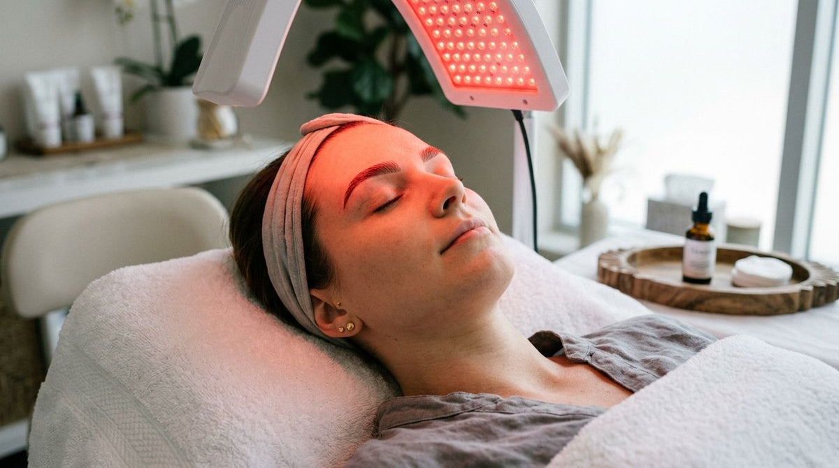 Red light therapy after microblading touch-ups