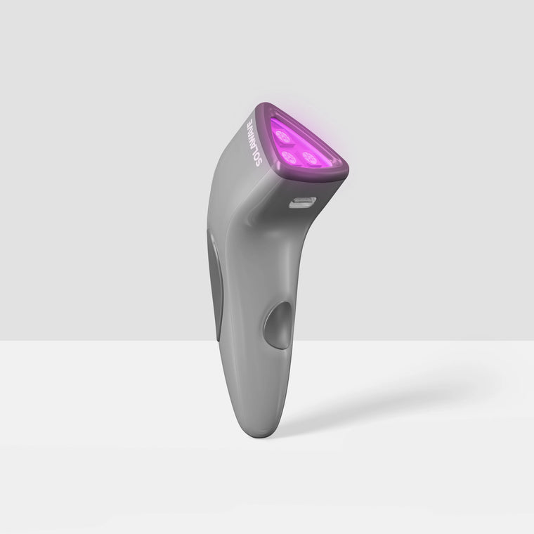 An image of the Bye Acne 3 minute pimple spot treatment blue light therapy device || Charcoal