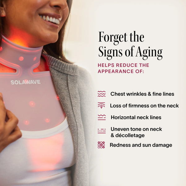 Red Light Neck Mask | Neck And Chest LED Mask | Solawave