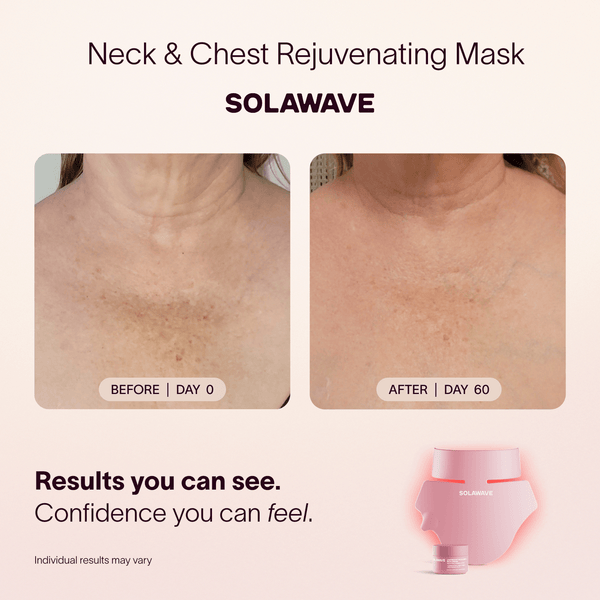 ボディ・フェイスケア SOLAWAVE Neck & Chest Rejuvenating Mask Red Light Neck Mask | Neck And Chest LED Mask | Solawave