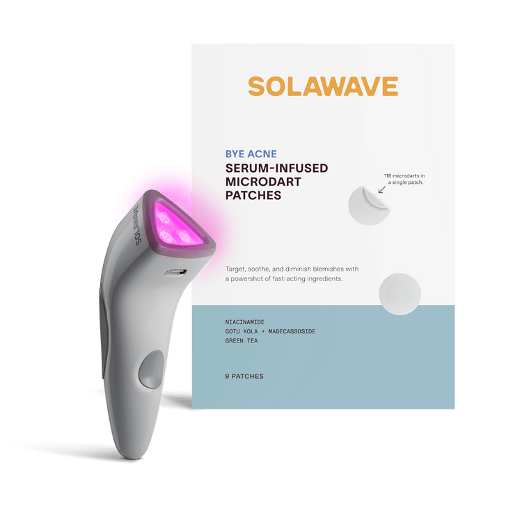 Bye Acne: 3-Minute Pimple Spot Treatment - Solawave | Red Light Therapy At-Home Skincare Devices and Topicals