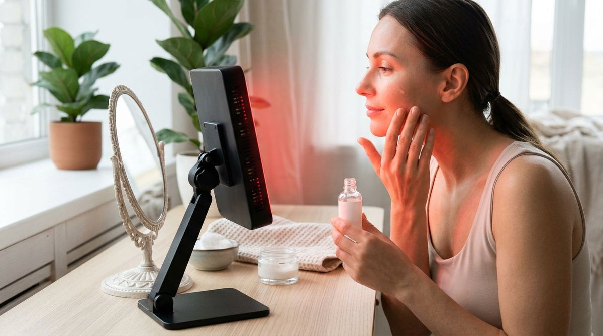 How to combine red light therapy with glycolic acid