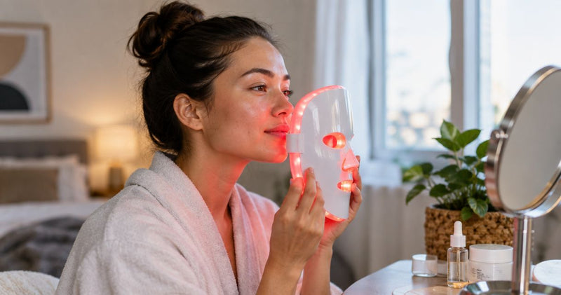 Red light therapy for acne-prone skin that's also aging