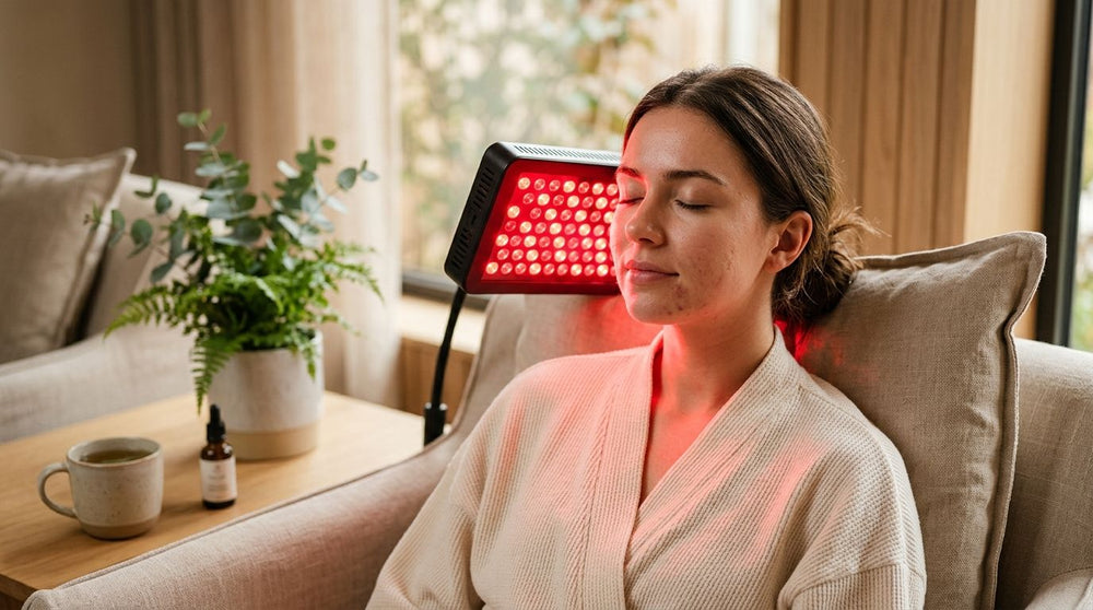 Red light therapy for stress-triggered breakouts