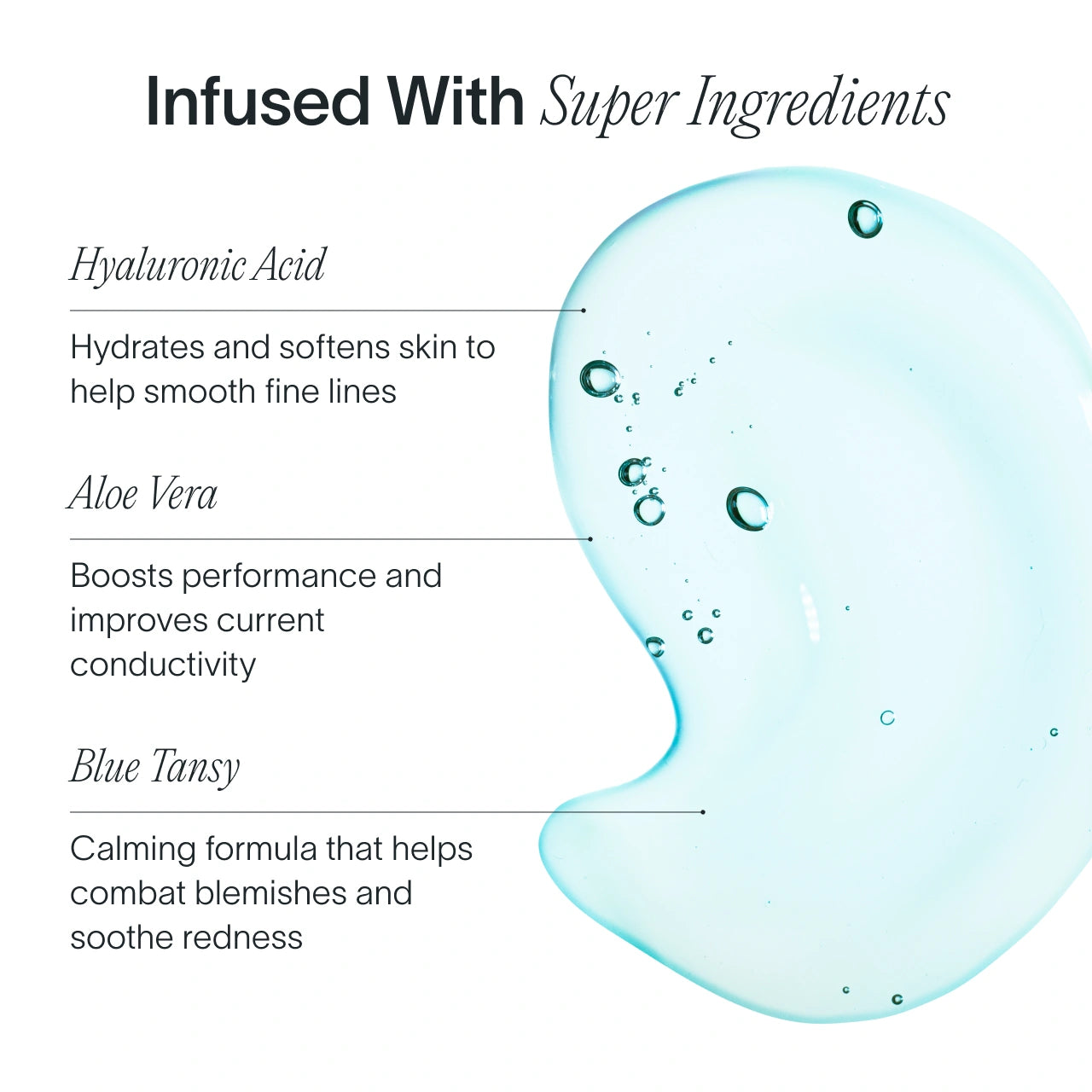 A list of moisturizing face serum ingredients  || 30mL