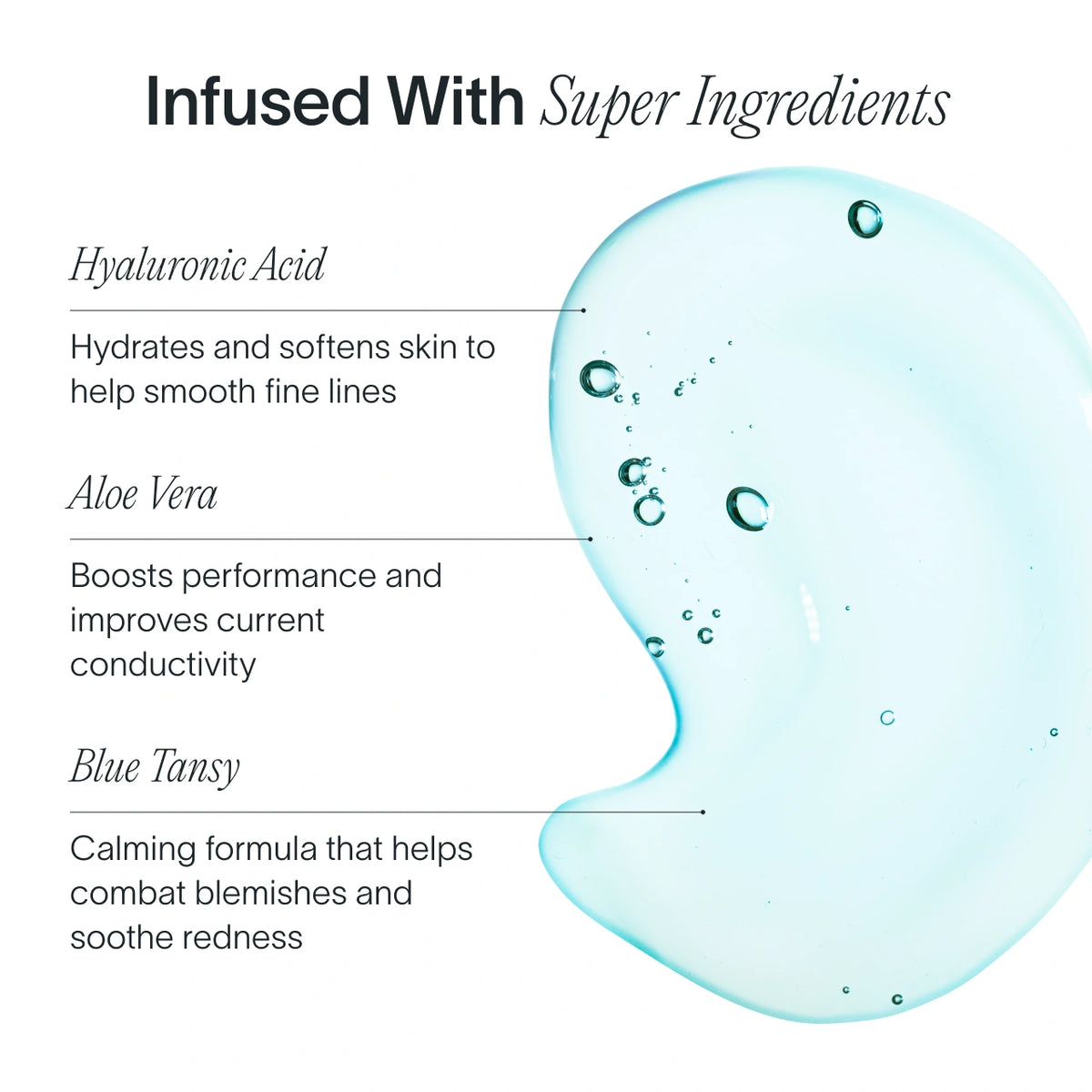 An image showing the activating serum ingredients || 100mL