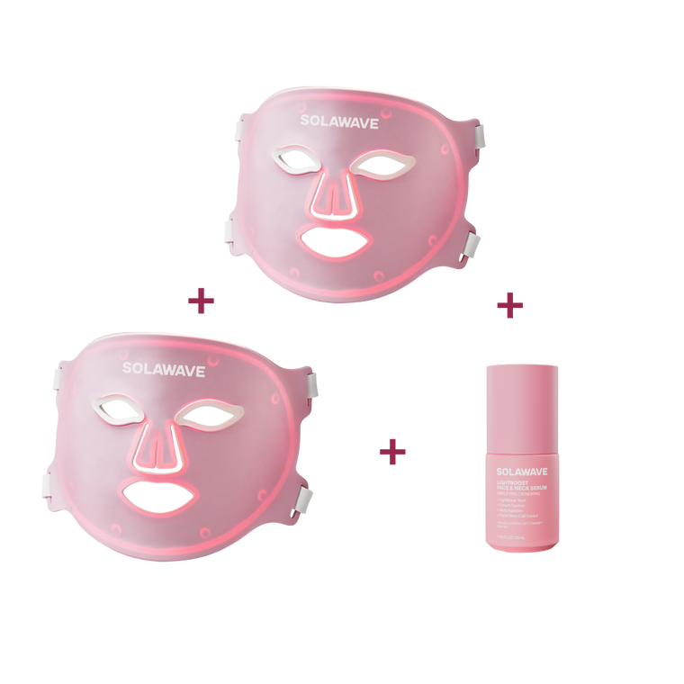 Two Face Masks, and Serum Bundle - Solawave