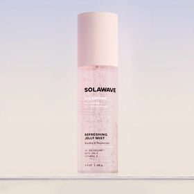 A product image of the Solawave Pre- & Probiotic Refreshing Jelly Face Mist