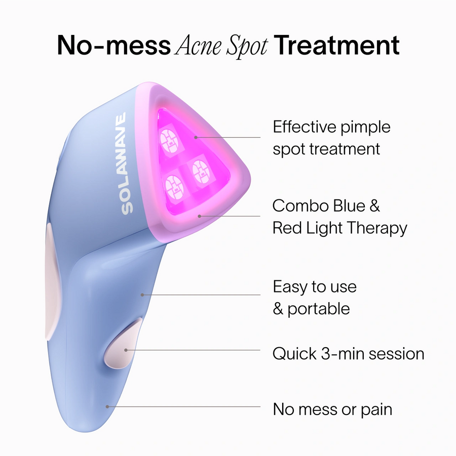 An image of  the Solawave bye acne blue light therapy device || Charcoal
