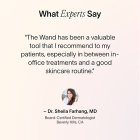 An image of a review recommending the  red light therapy Solawave wand || Charcoal
