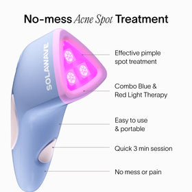 An image of the Bye Acne 3 minute pimple spot treatment blue light therapy device || Periwinkle