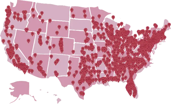 Retail locations map