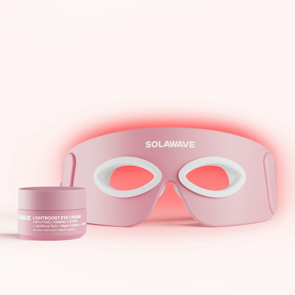 Red Light Eye Mask + LightBoost Eye Cream Set Solawave