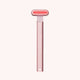 Rose gold handheld device with red light on a white background || Rose Gold